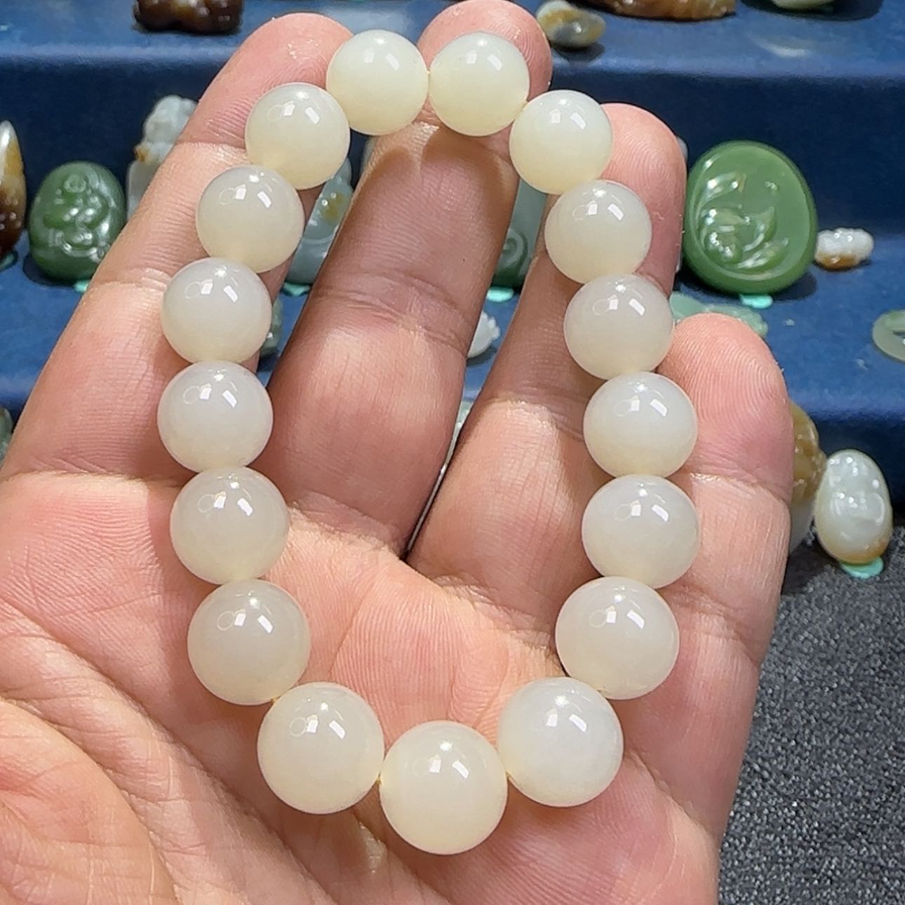 【闪购商品】和田玉手链未镶嵌浅*