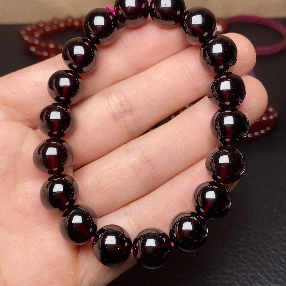 l***.石榴石手链未镶嵌卡10.5单圈