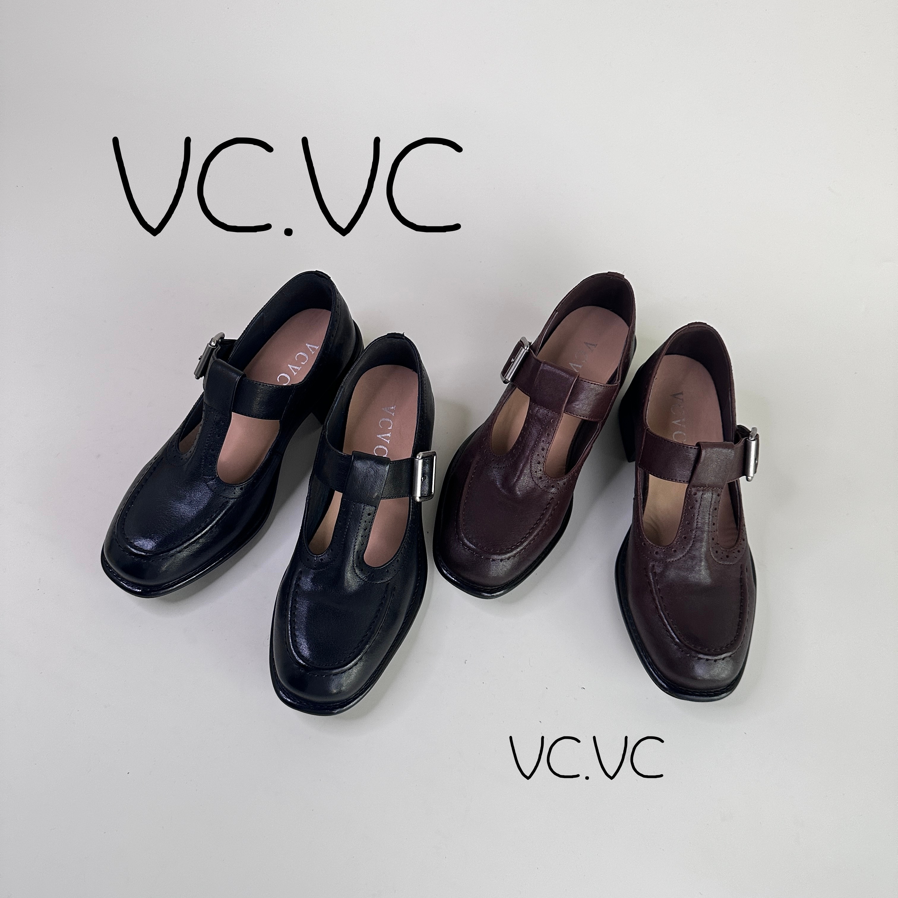 软牛皮乐福鞋玛丽珍方形扣T子带显脚瘦4.5cm