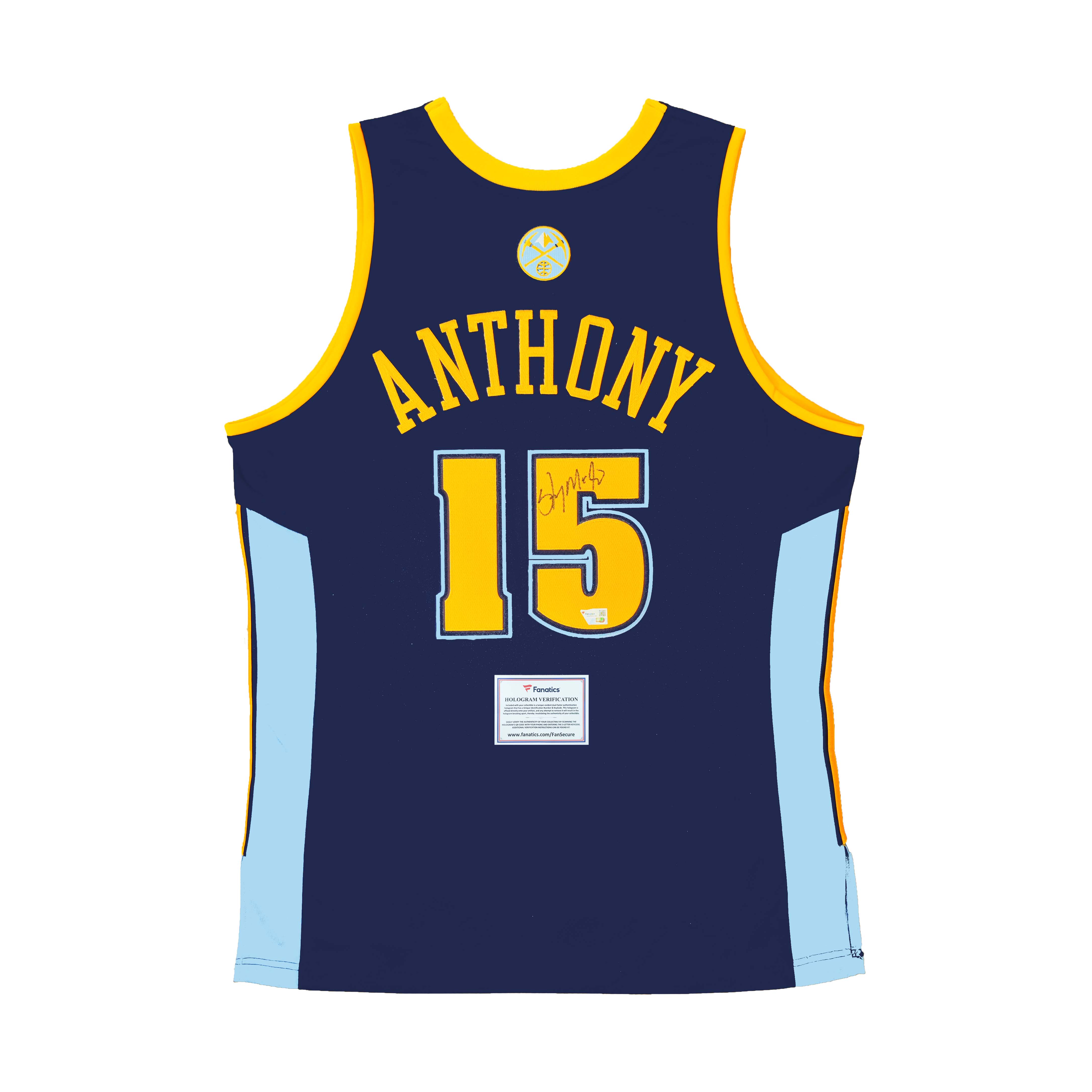 安东尼亲签掘金蓝AU装裱收藏【铭人堂亲签球衣直播专属链接】