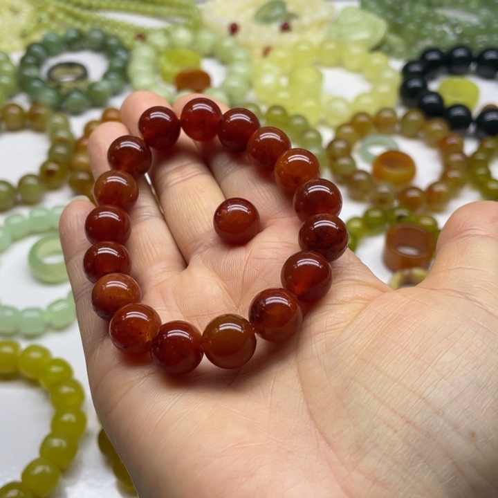 蛇纹石玉手串未镶嵌苏*棉