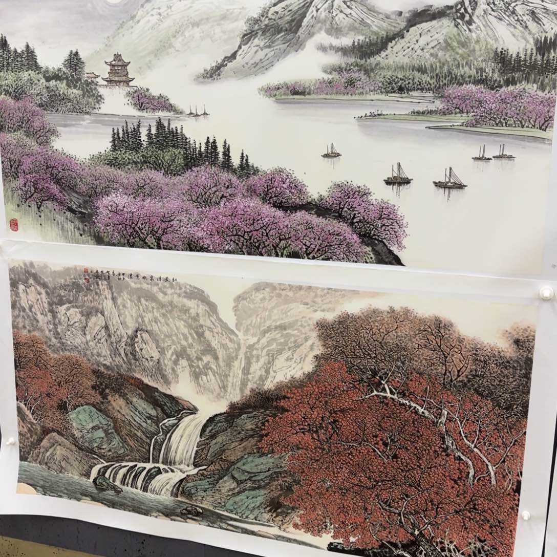 国画山***峰王志勇四尺童