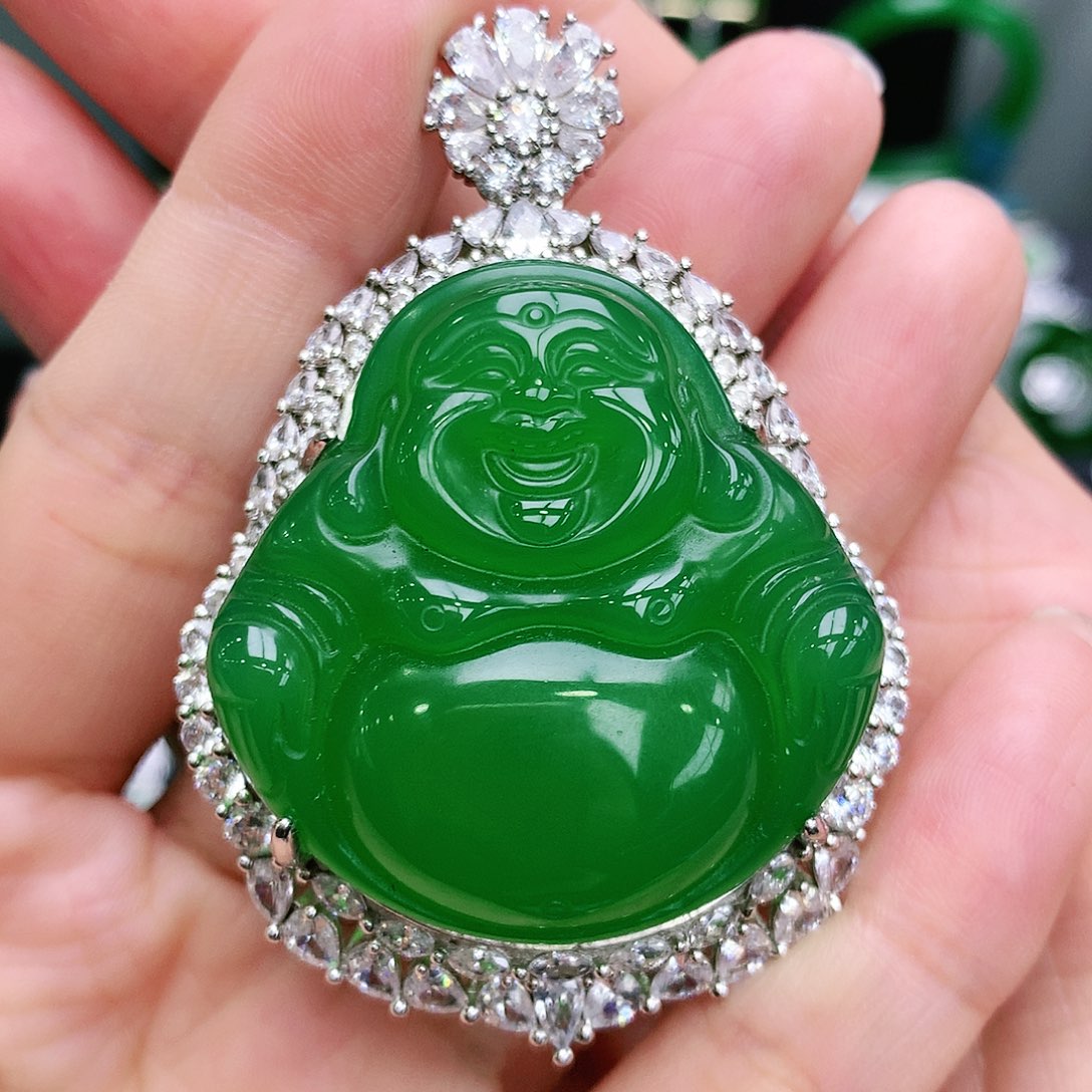 玛瑙/玉髓吊坠银S925镶嵌