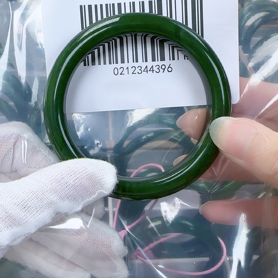 和田玉（碧玉）手镯未镶嵌58包容