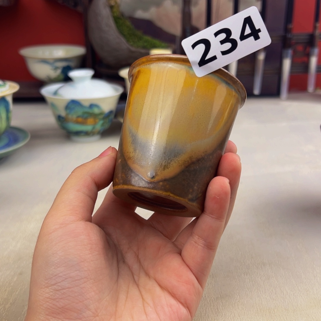 杯子纯手工柴烧主人杯