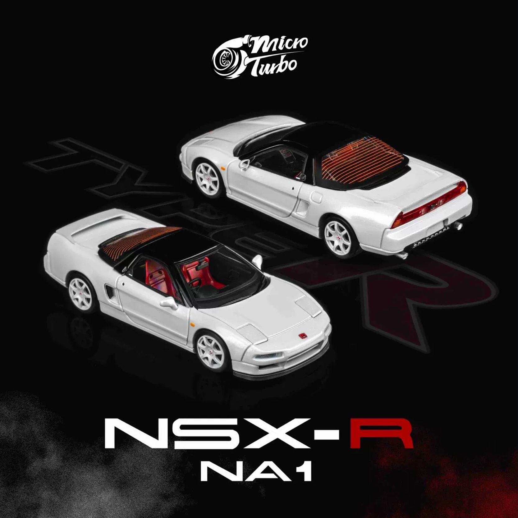 MicroTurbo1:64本田NSX MK1 NA1跑车合金开盖汽车模型收藏