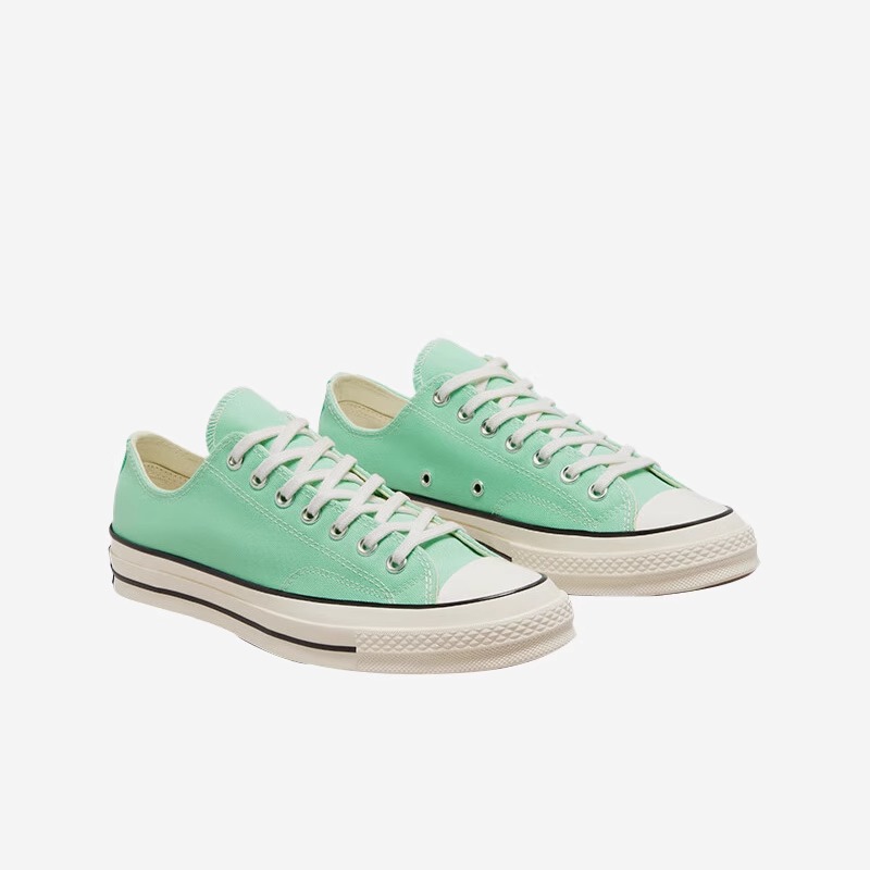 Converse 舒适轻便耐磨低帮帆布鞋男女同款绿色 A00750C