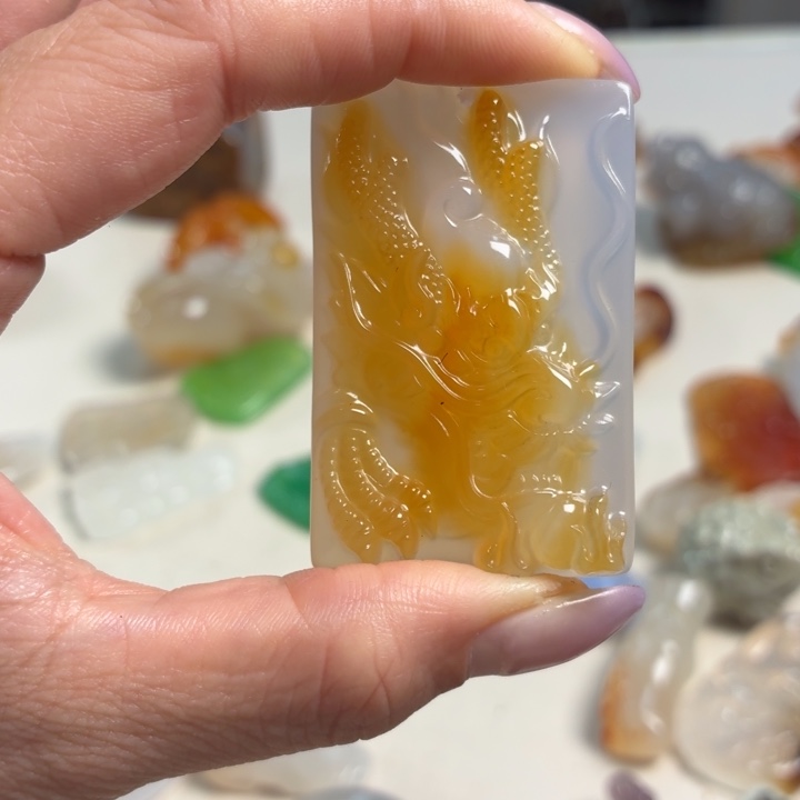 玛瑙/玉髓未镶嵌吊坠(不含链)