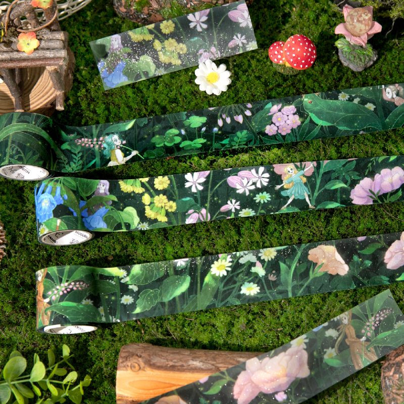 暮光 梦境森林系列pet拉丝闪砂胶带 3款