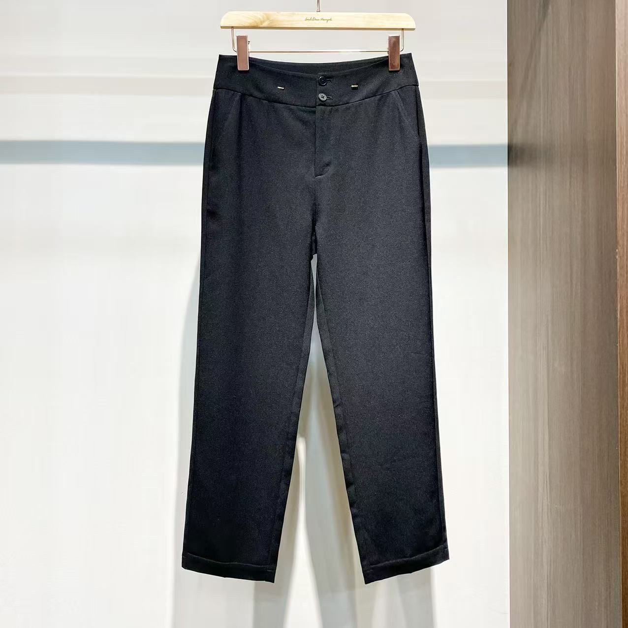 【萨拉迪恩】直筒裤透气休闲裤舒柔裤子商务长裤简约九分裤纯色