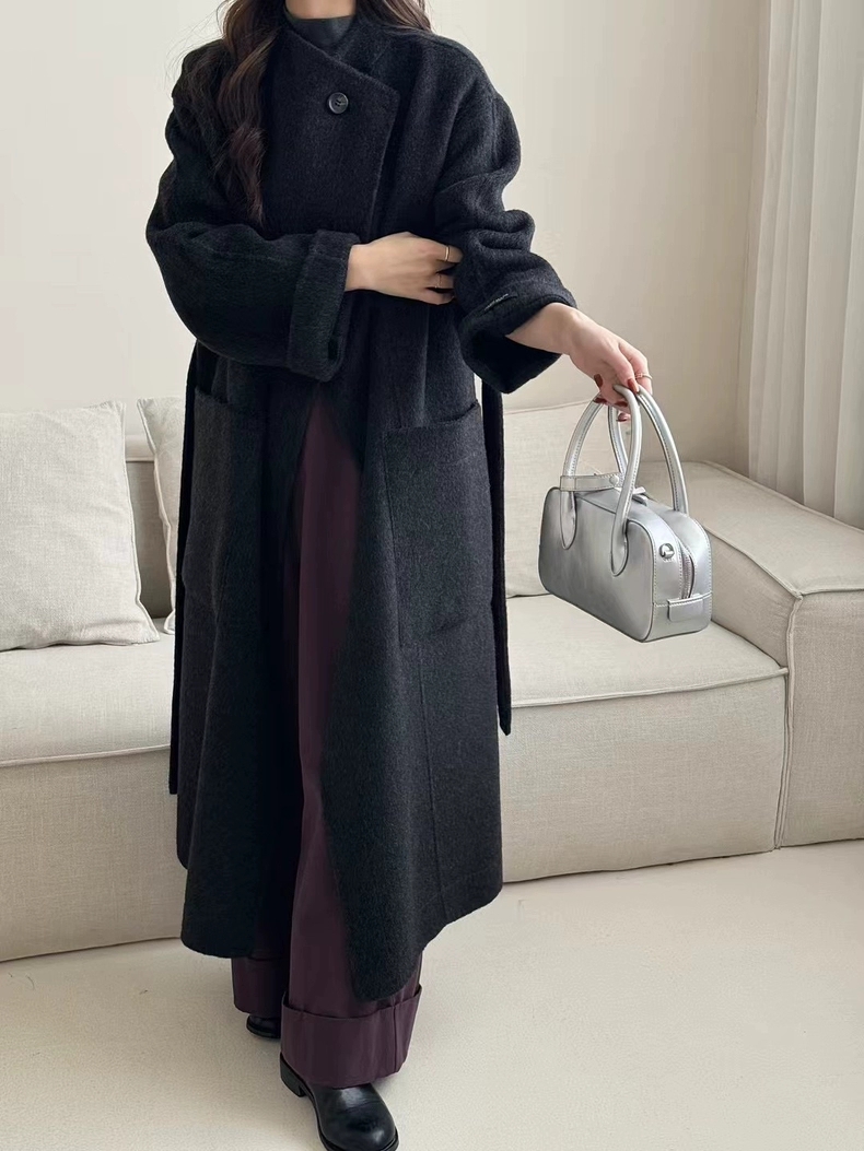 【林姵希】航邦祺韩系宽松甜美温柔廓形开衫羊毛外套BQP25068863