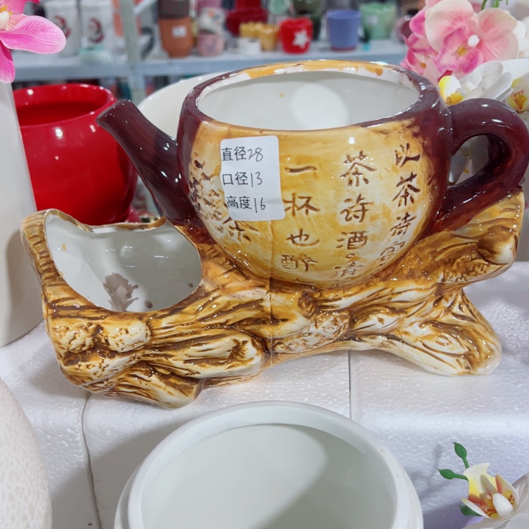 有孔，陶瓷花盆满10米包邮发货