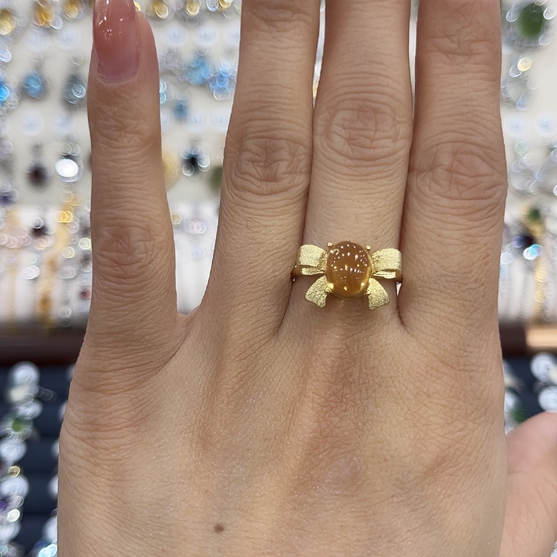 蛇纹石玉银S925镶嵌戒指