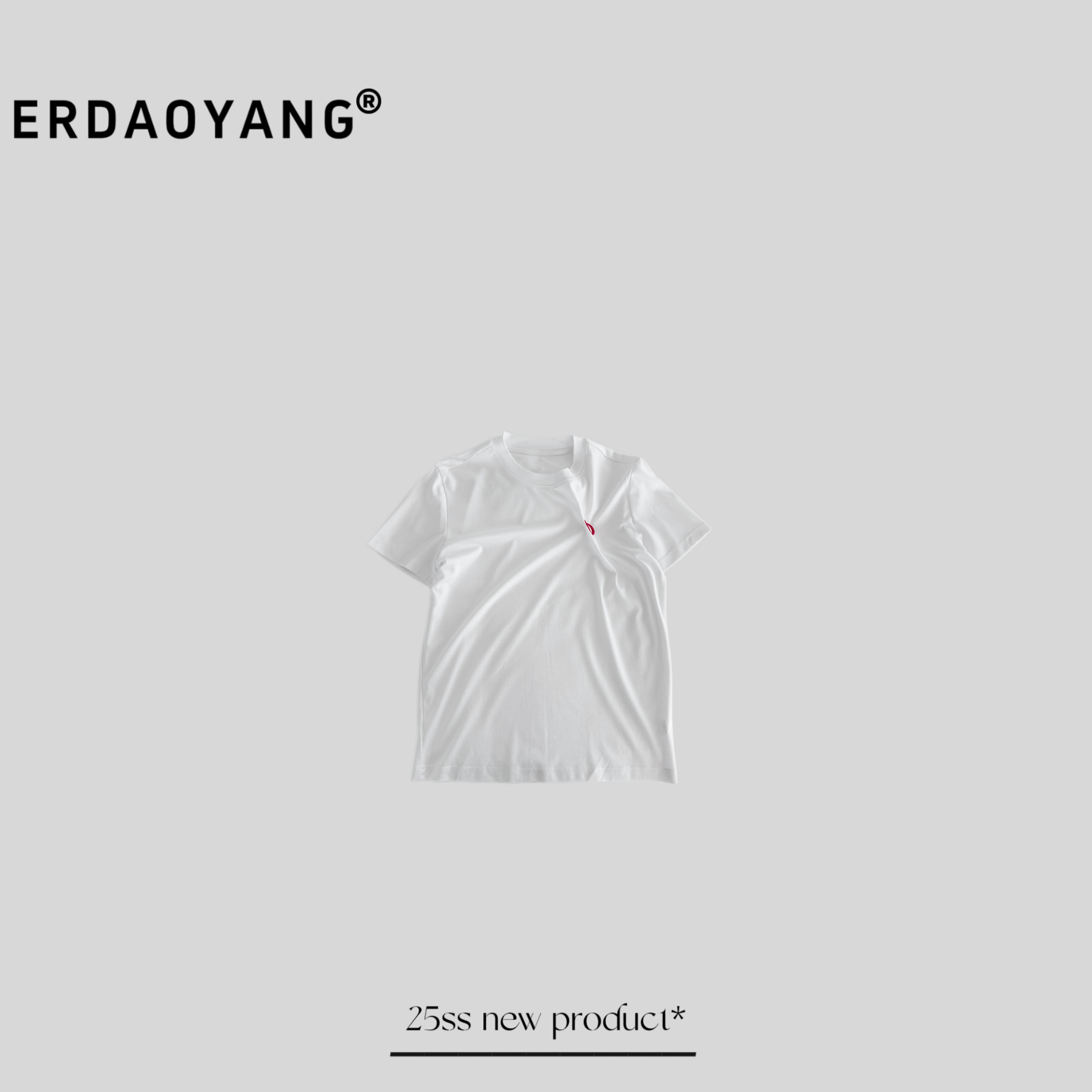 ERDAOYANG "绝地反击" 夏季新款撞色刺绣圆领短袖DXA065