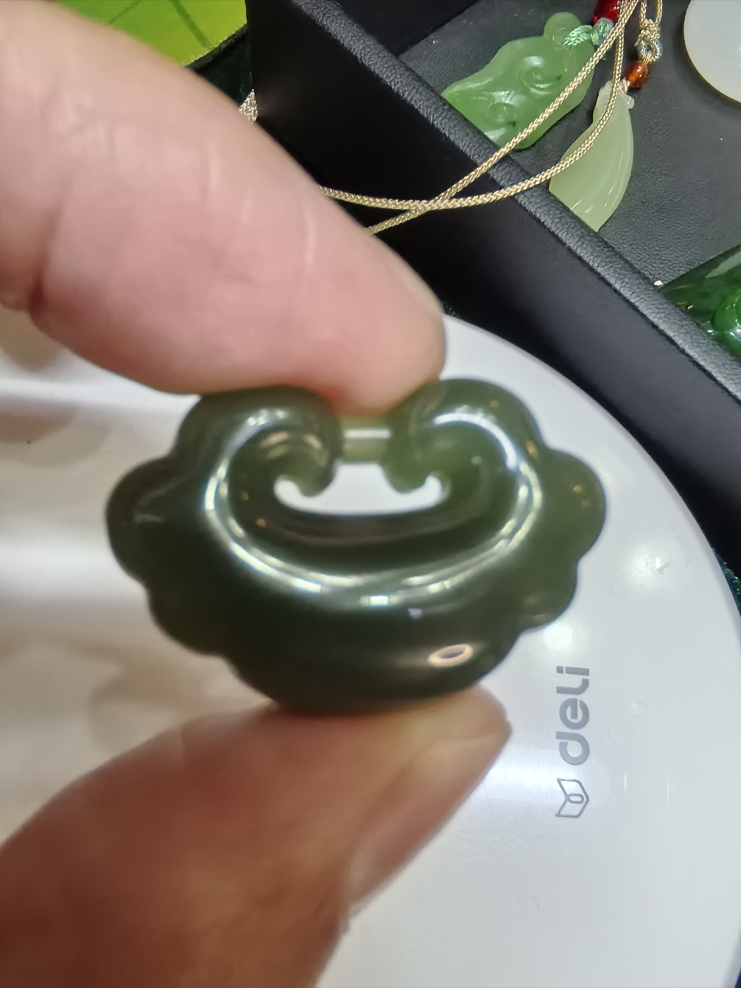 如意锁复古时尚精美双面雕刻素面平安锁