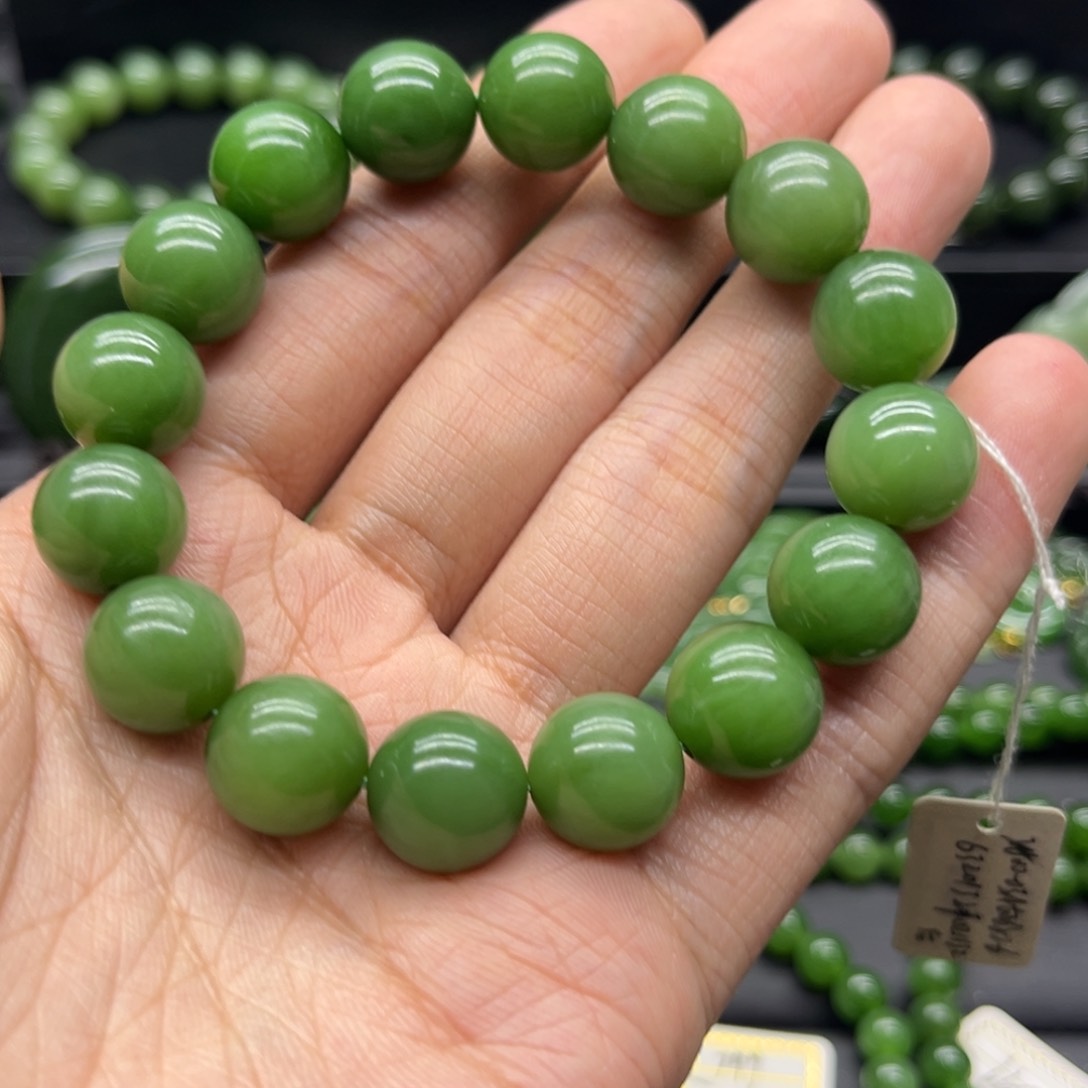 和田玉（碧玉）手链未镶嵌