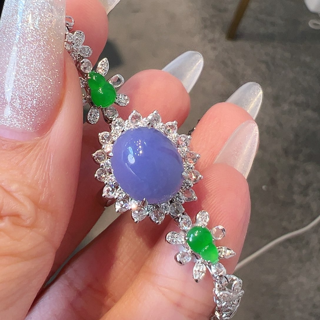 翡翠吊坠(不含链)18K金镶嵌两用款