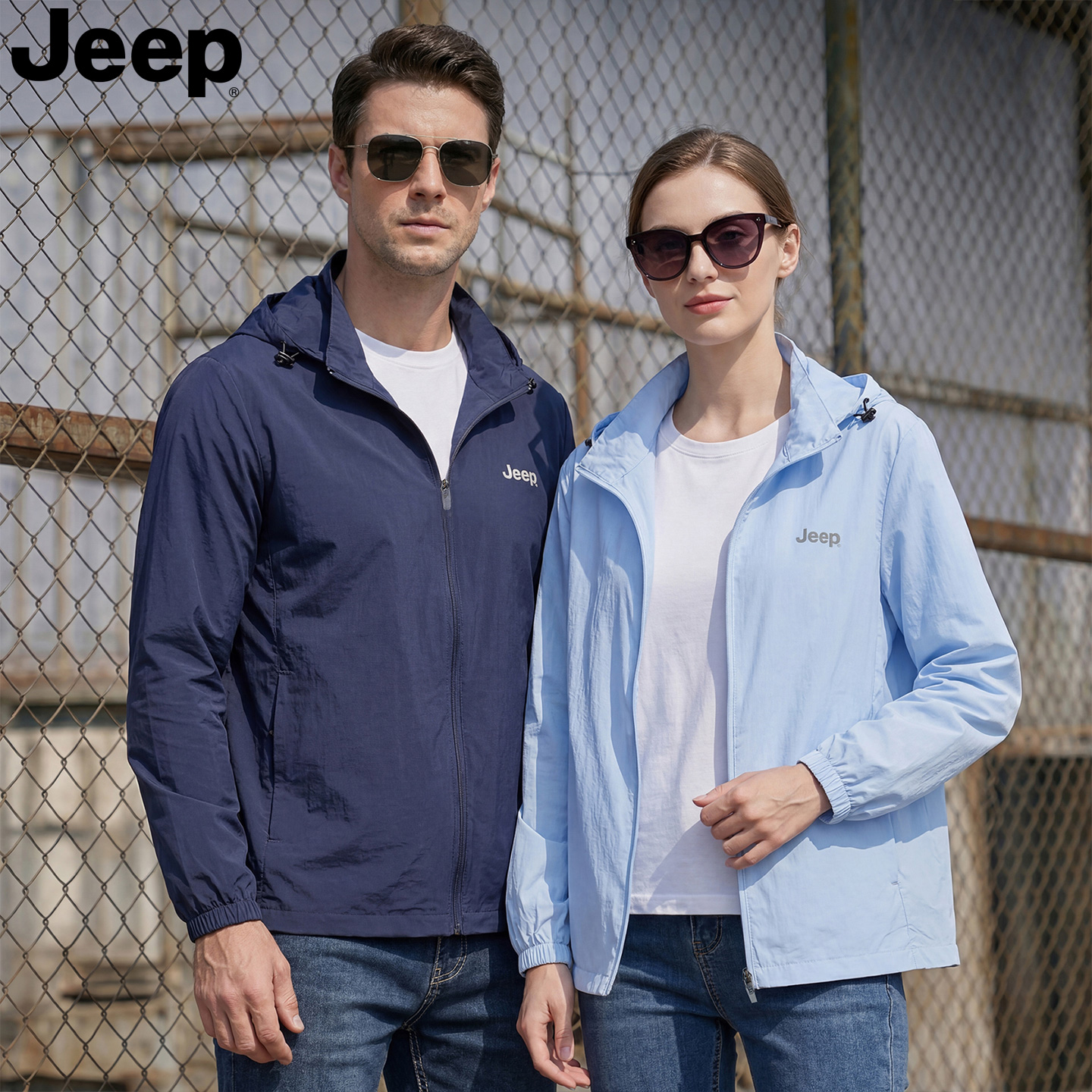 JEEP/吉普【纯棉防晒衣】100%棉防晒衣男女高倍防晒衣夏季防晒服