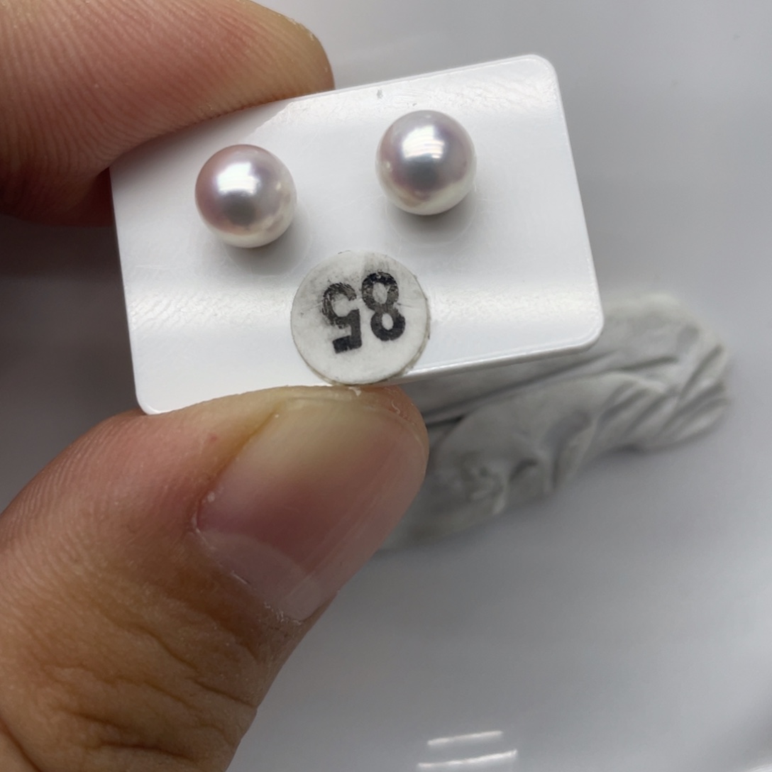淡水珍珠耳饰银S925镶嵌