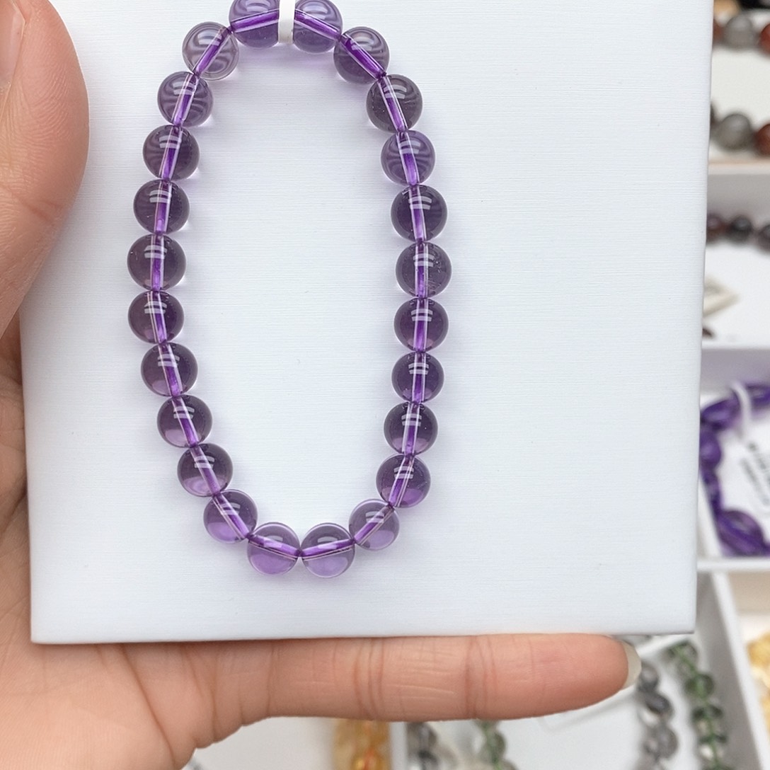 水晶手链未镶嵌米*巴西紫7