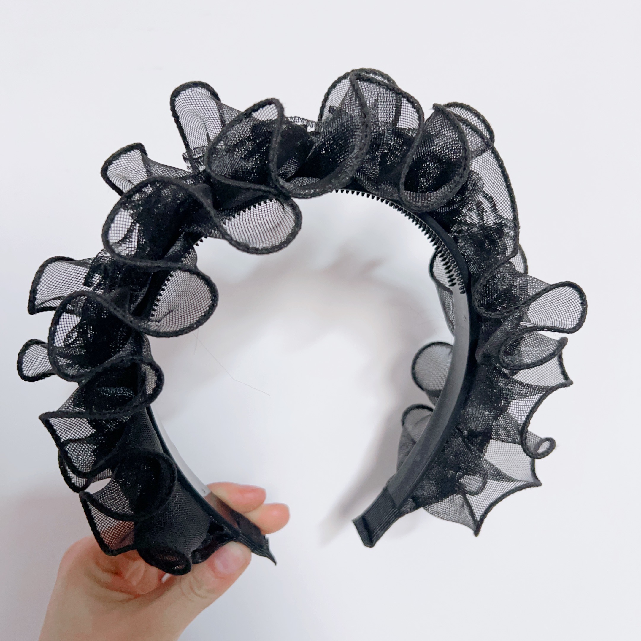 网纱蝴蝶结发箍发卡女蕾丝网红头箍发饰颅顶甜美百搭宽边头饰1255