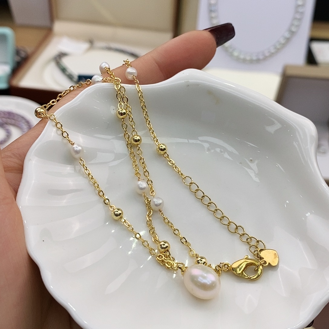 淡水珍珠合金颈饰