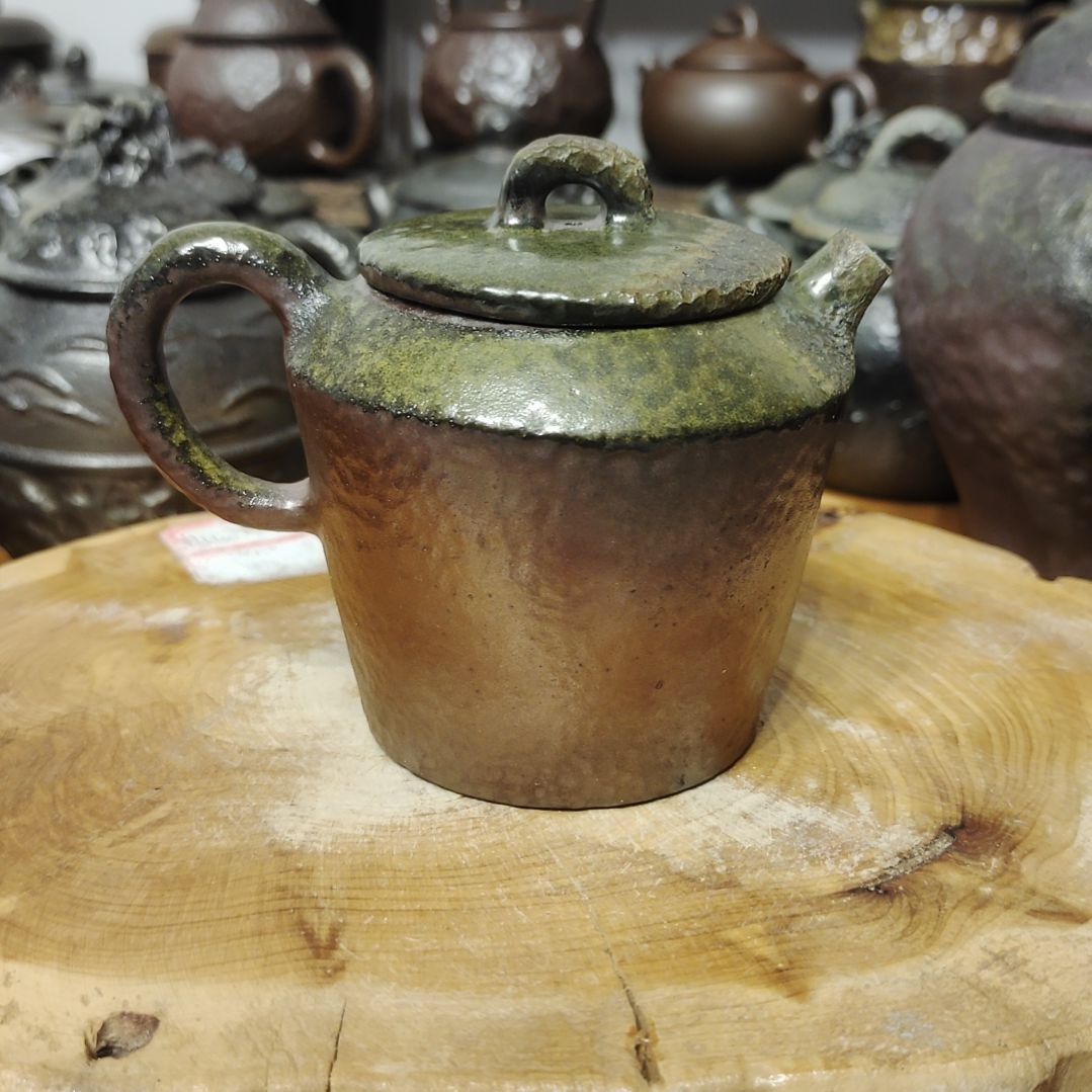 坭兴陶纯柴烧全手工茶壶