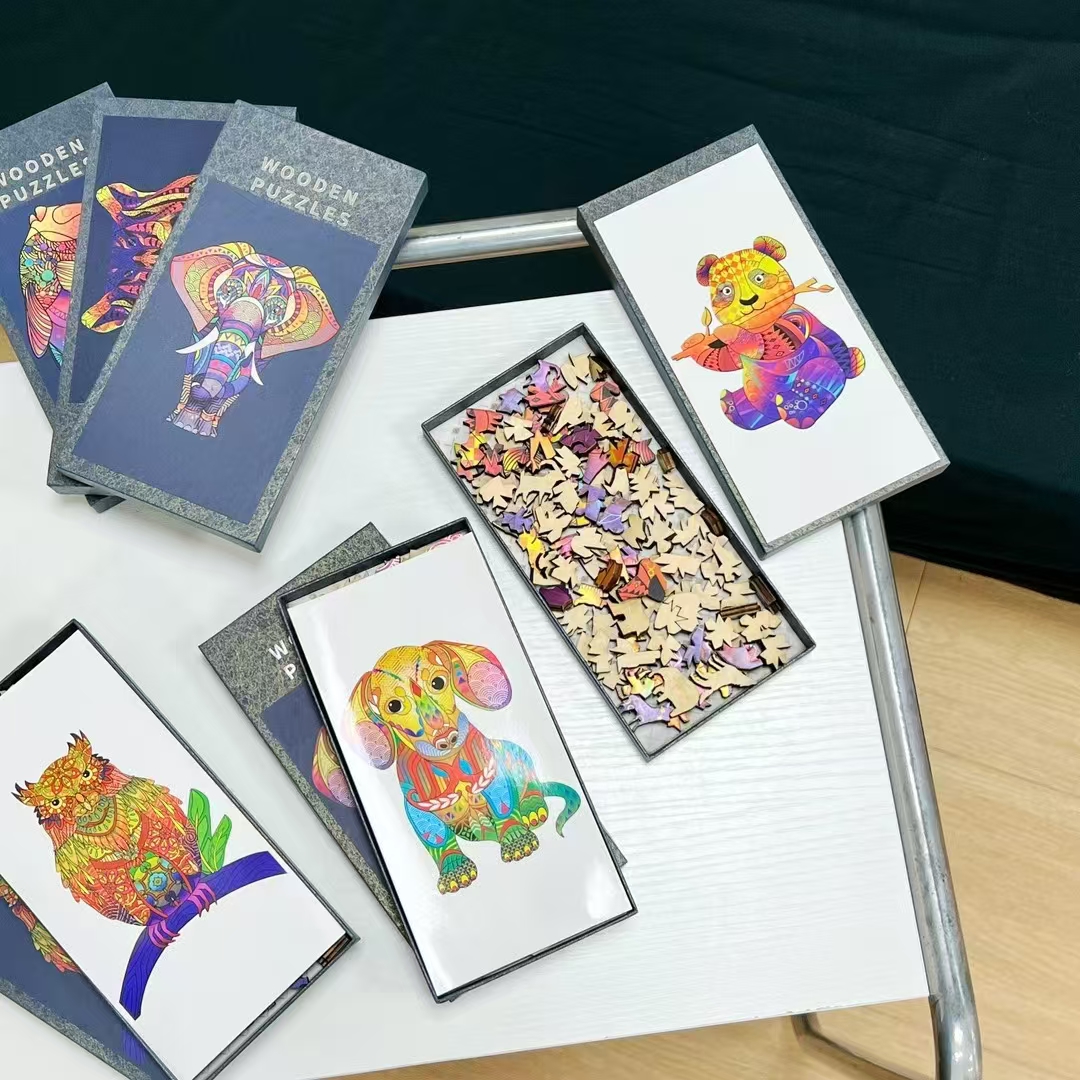 进口木料！益智玩具成人解压中难度拼图 烧脑异形结构拼图