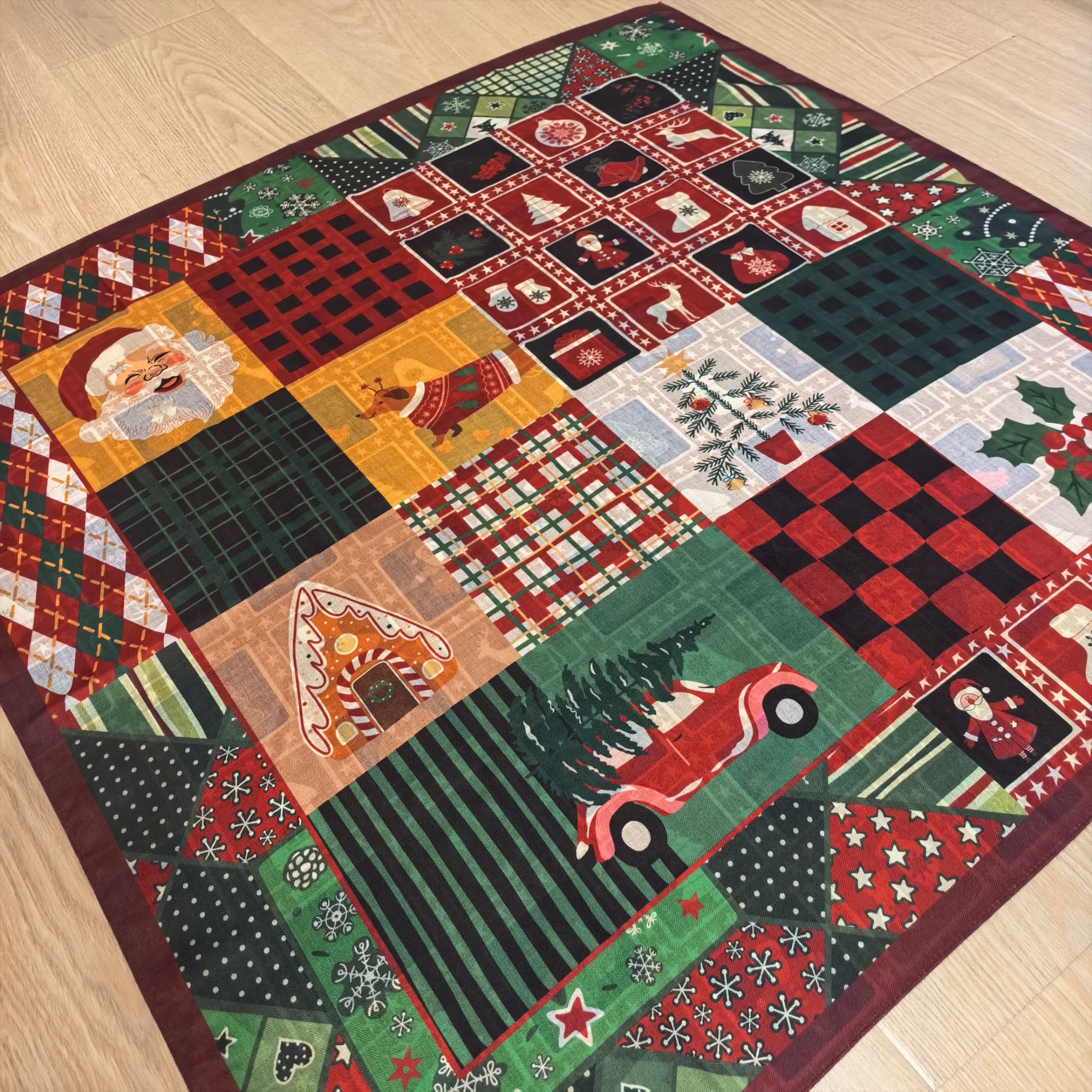 [圣诞小镇]时尚百搭装饰春秋冬羊毛柔软方巾女士磨毛丝巾披肩