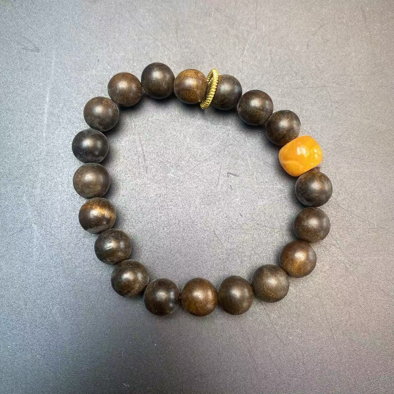 小叶紫檀单圈手串涵哲堂高端精选W086