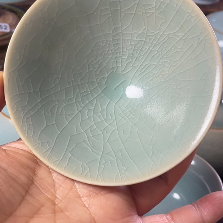 汪*木汝州原矿釉汝瓷赵琳手工杯子