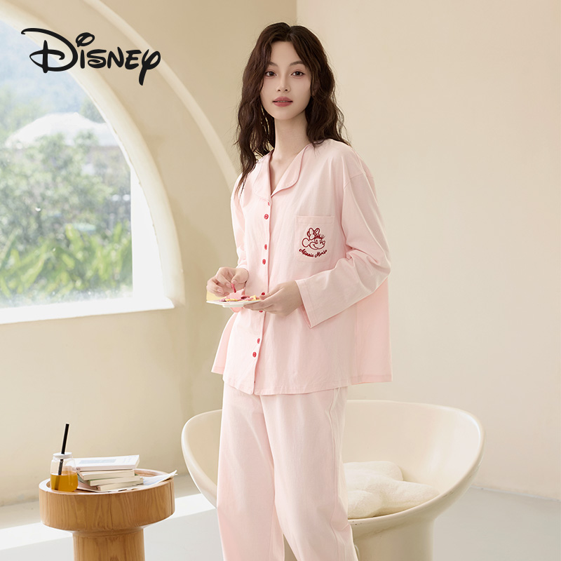 Disney/迪士尼纯棉四季可穿长袖长裤睡衣家居服套装可外穿家居服