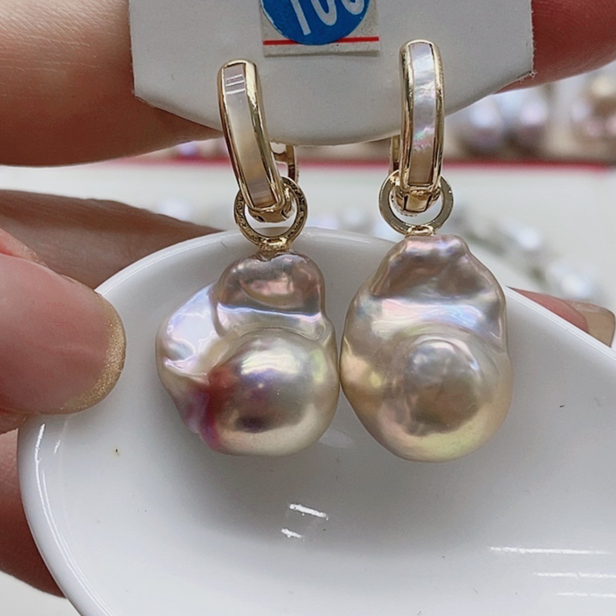 【闪购商品】淡水珍珠耳饰银S925镶嵌