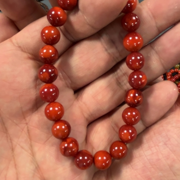 南红玛瑙手链合金