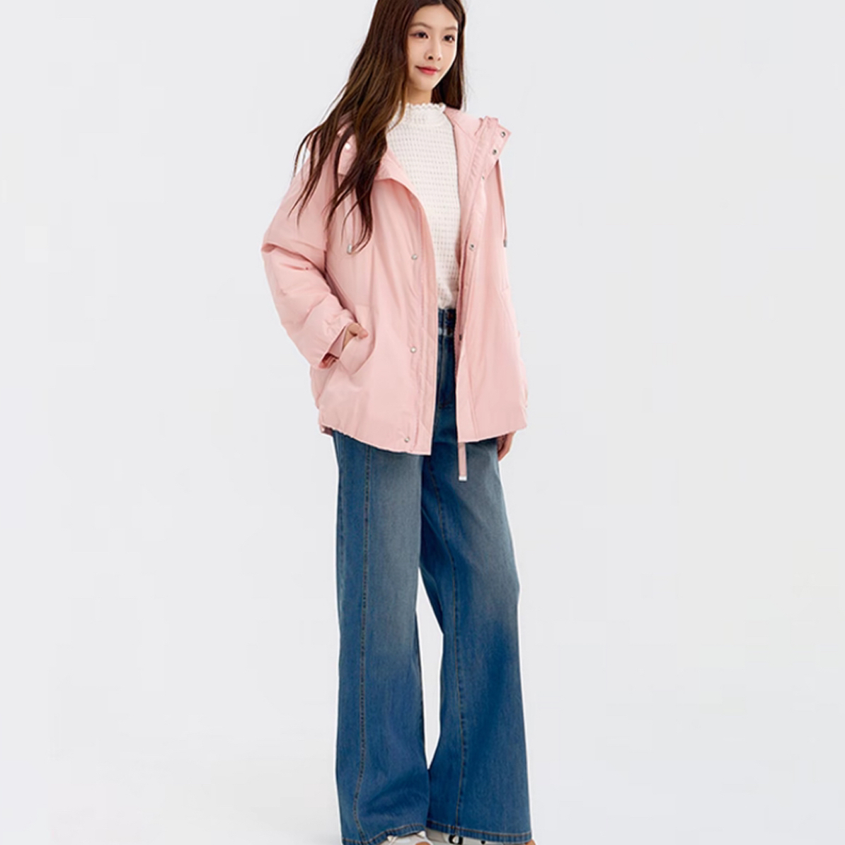 GIRDEAR/哥弟秋冬新款时尚舒适休闲新雪丽保暖连帽棉服外套140052