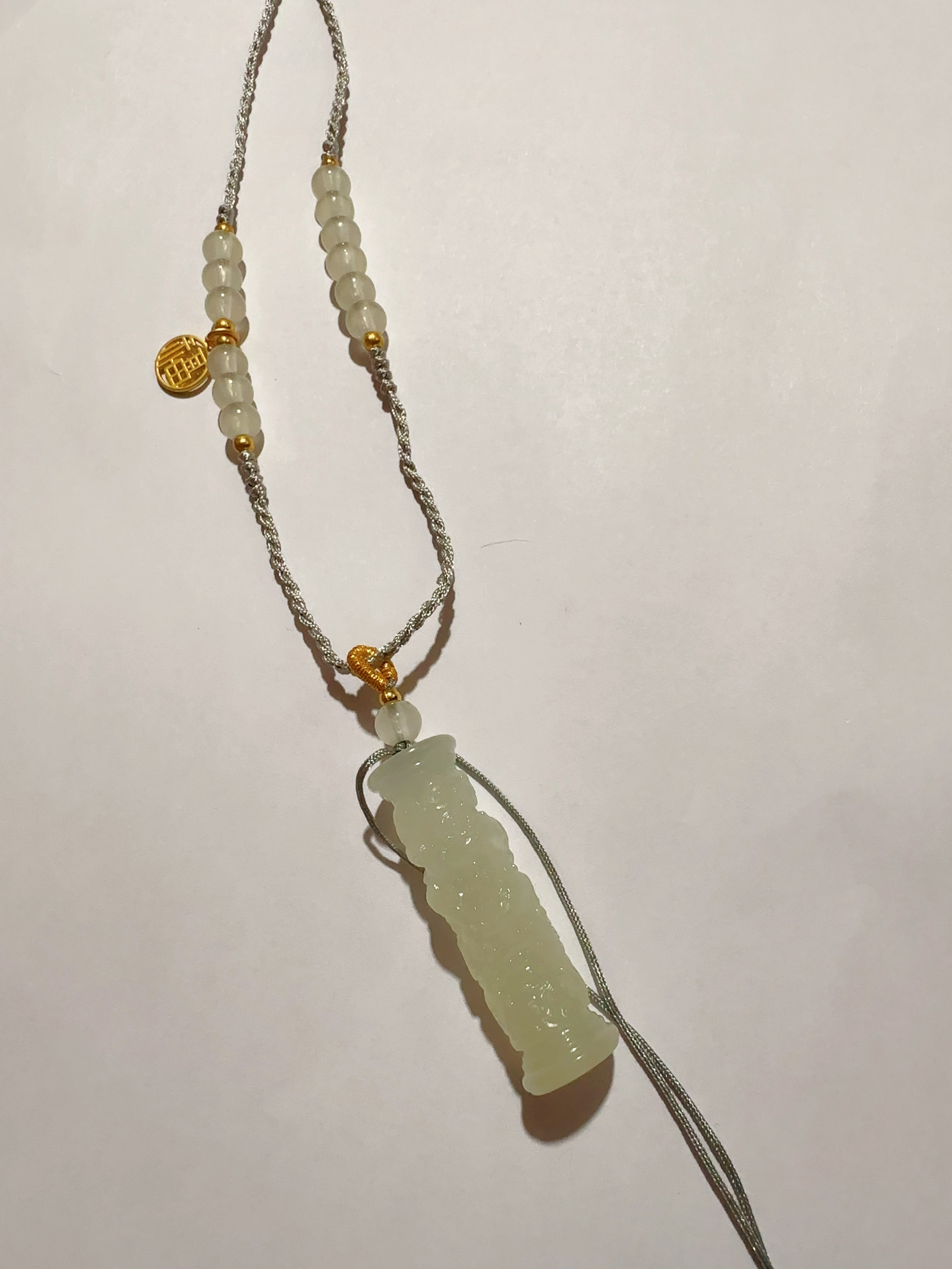 冰润貔貅柱节节高玉坠