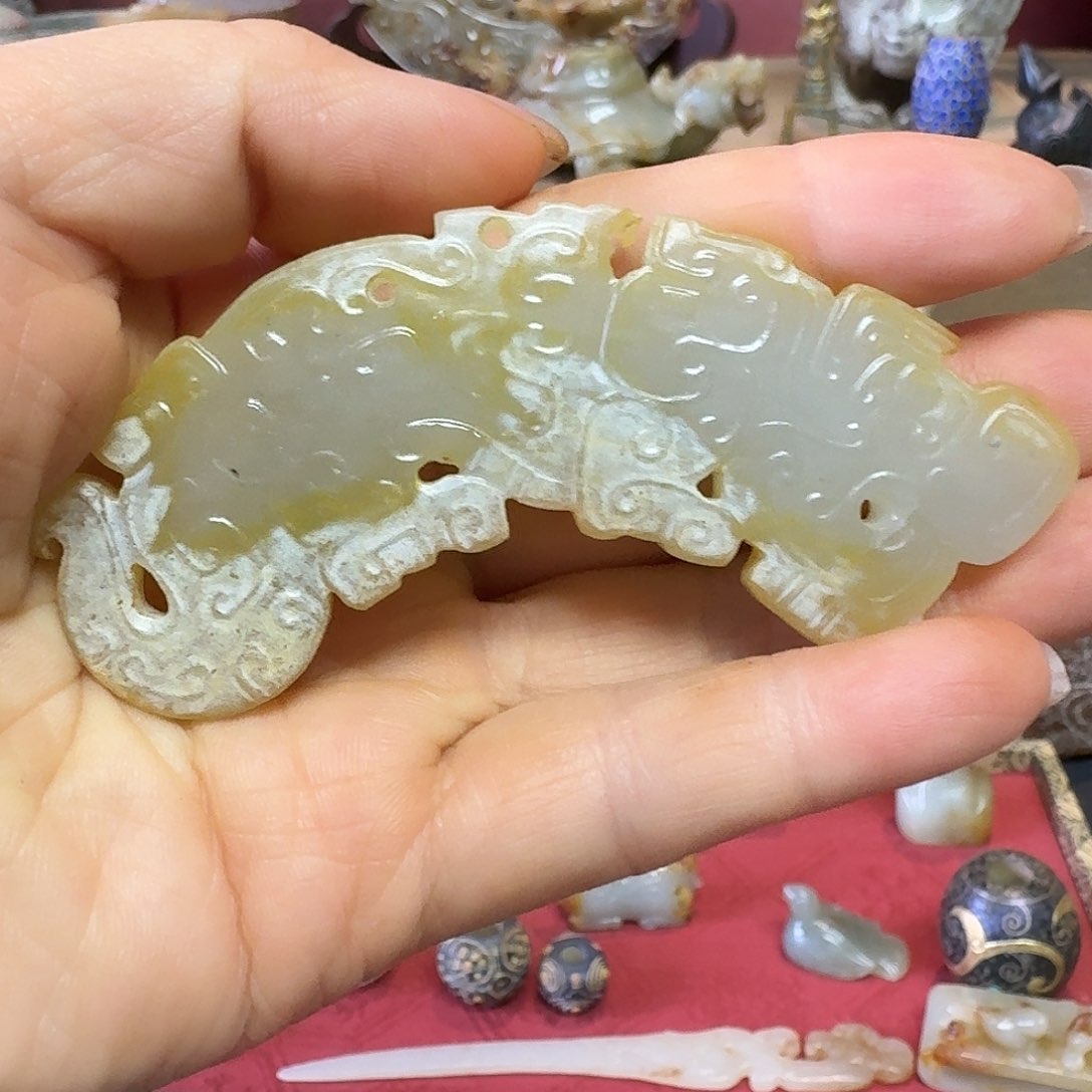 和田玉未镶嵌挂件南**士