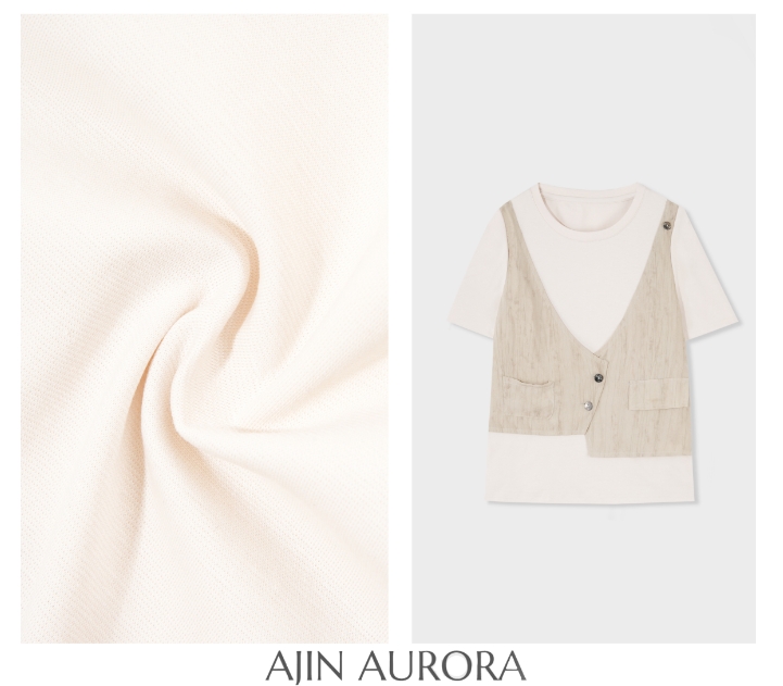 AJ-25-05001【琉森漫歌】假两件设计感抽绳百搭衬衫T恤+短裤+长裤