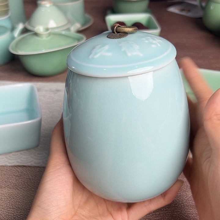 龙泉云间青瓷小米茶器