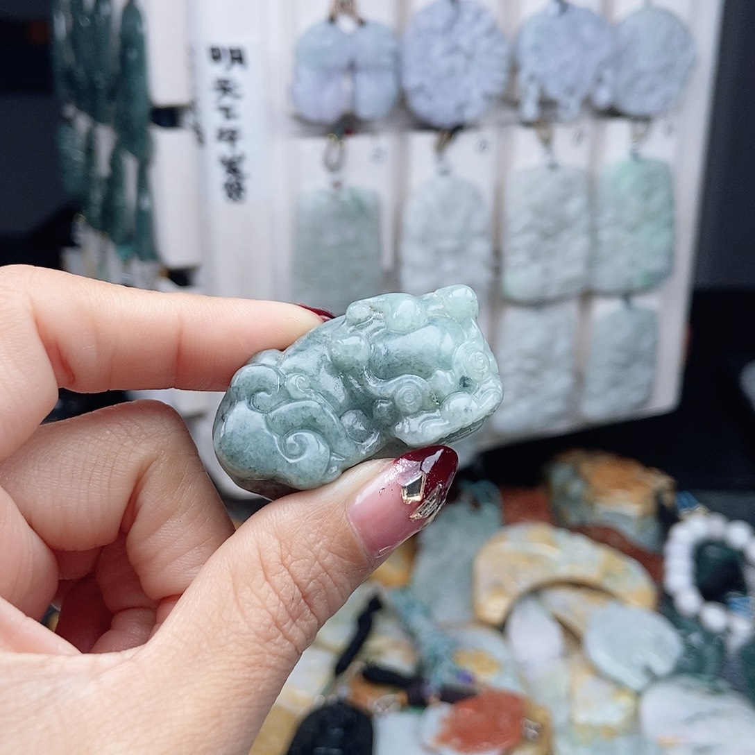 翡翠颈饰14K金镶嵌翡翠