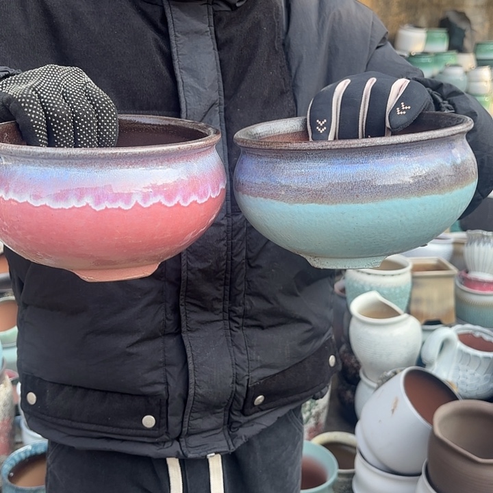 红陶两个口径18*10