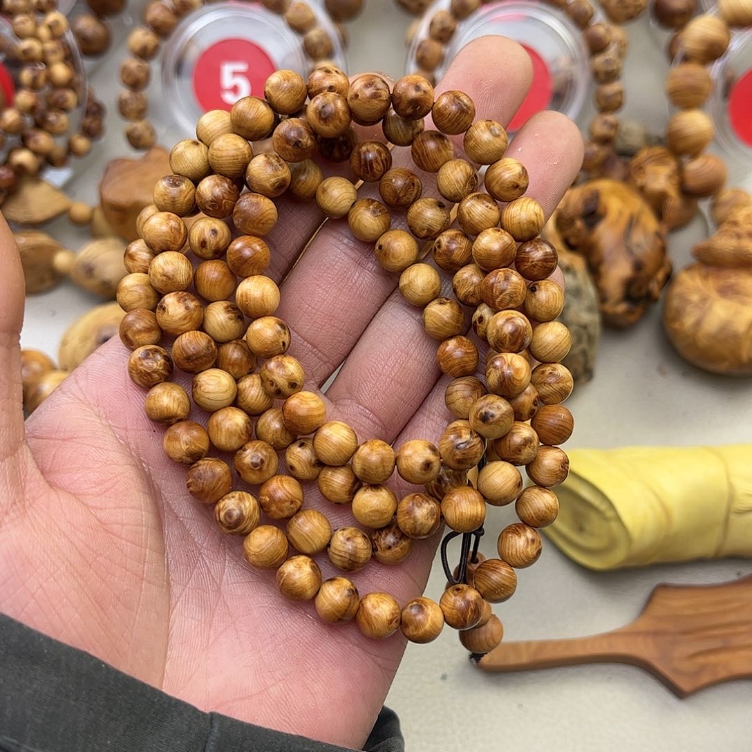 柏木（崖柏）手串/手链0.8留疤火焰纹