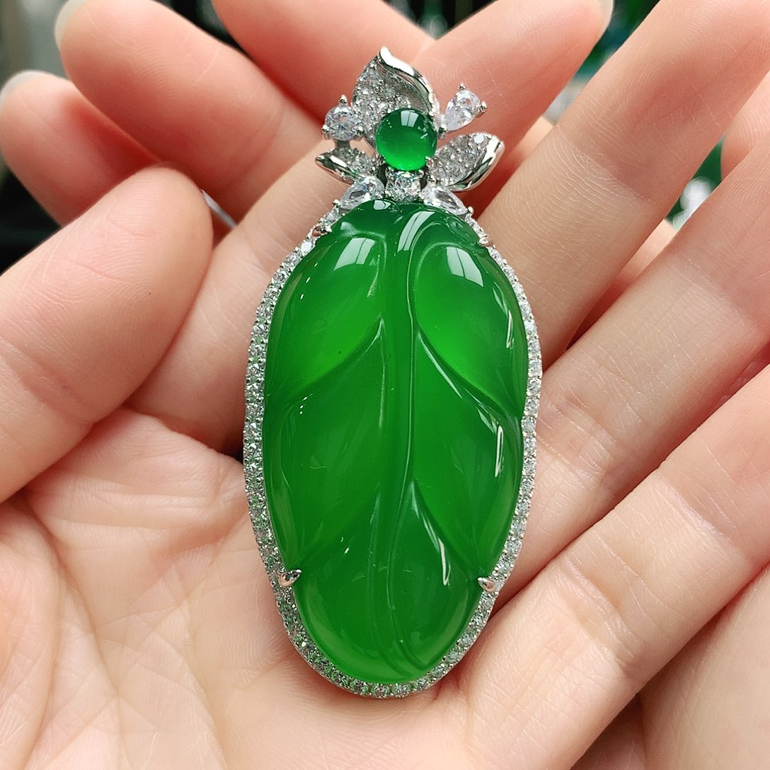 玛瑙/玉髓吊坠银S925镶嵌