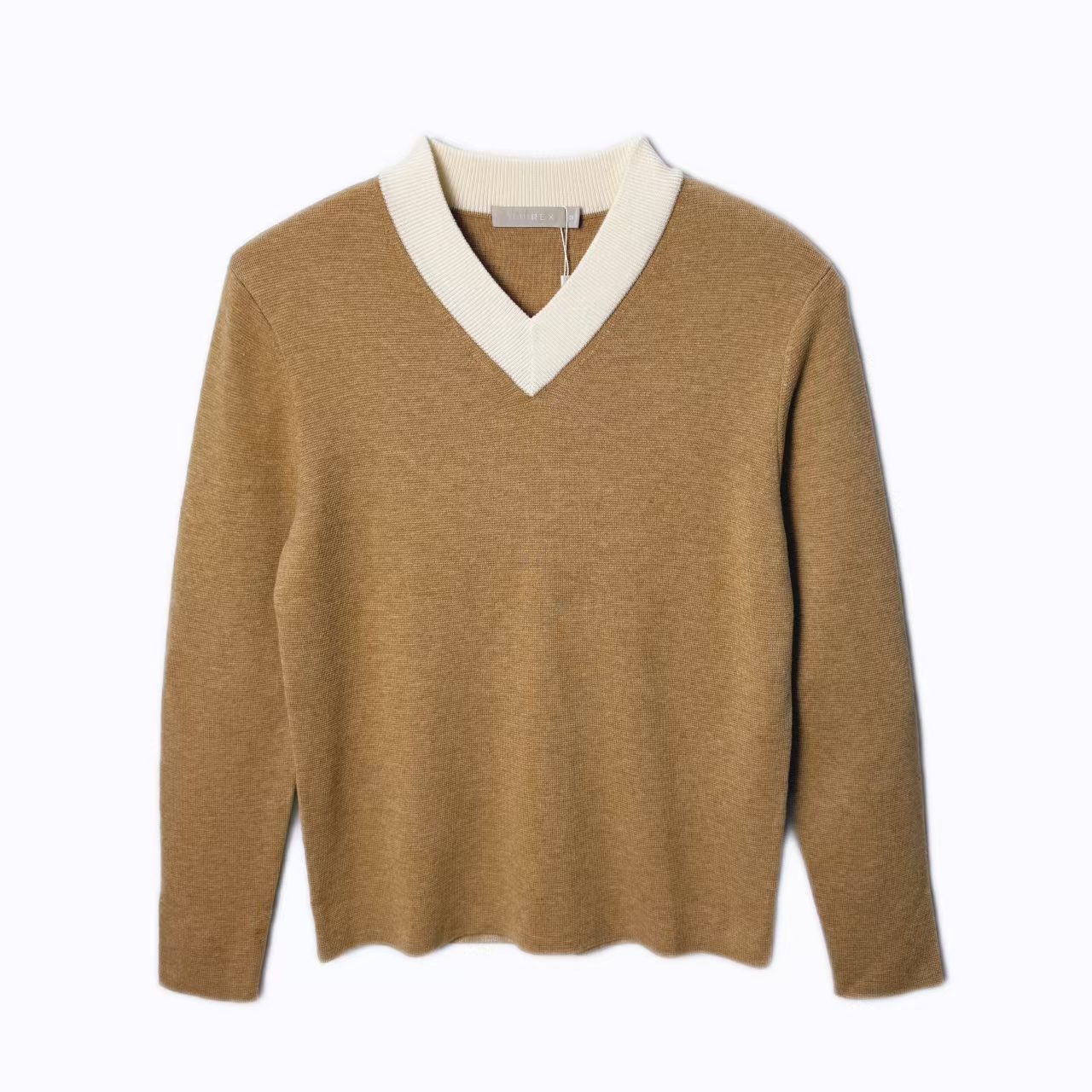 AM5977男士秋冬针织衫商务时尚休闲百搭简约撞色V领打底针织毛衣