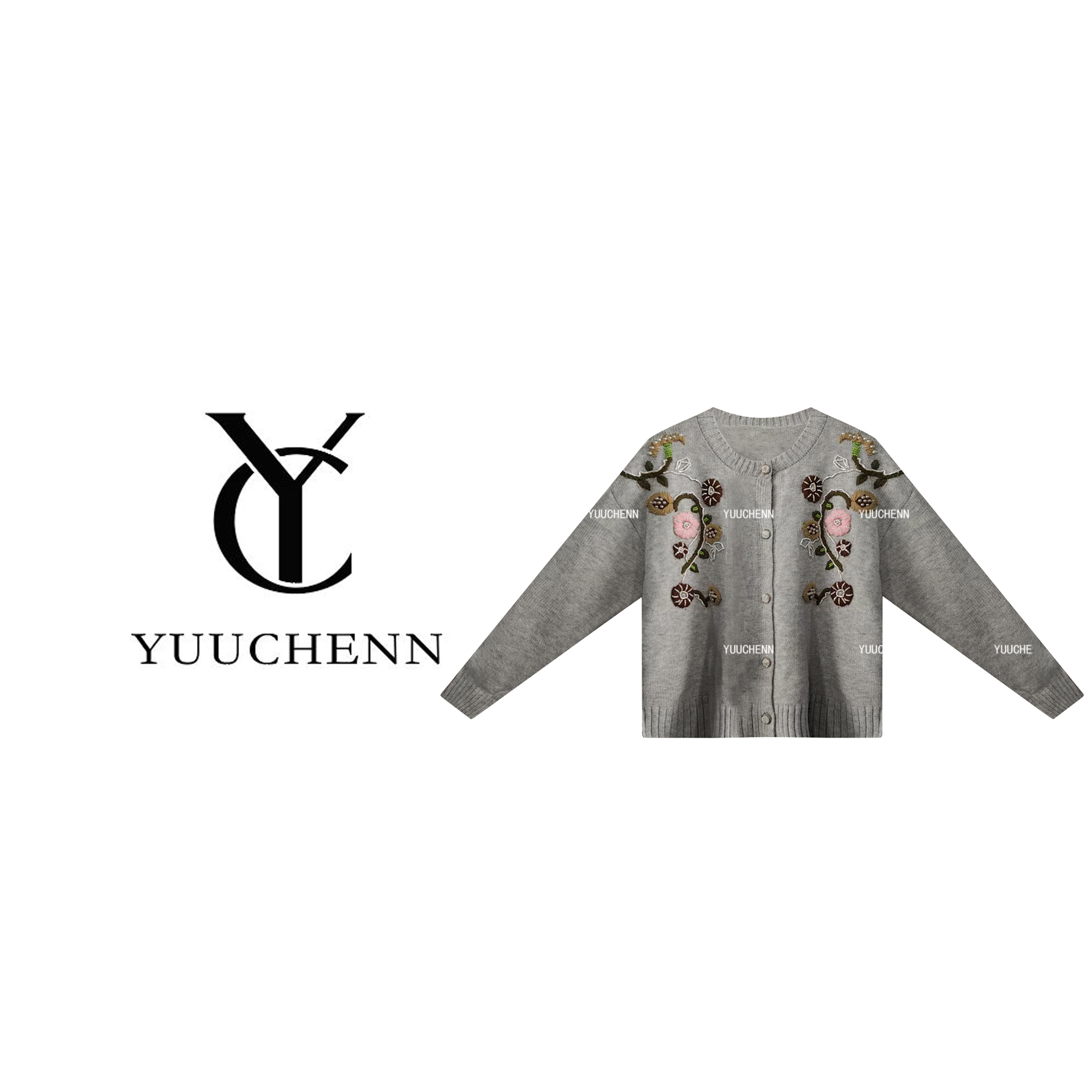 YUUCHENN INS风女常规圆领毛针织衫不起球开衫款JYY-1035