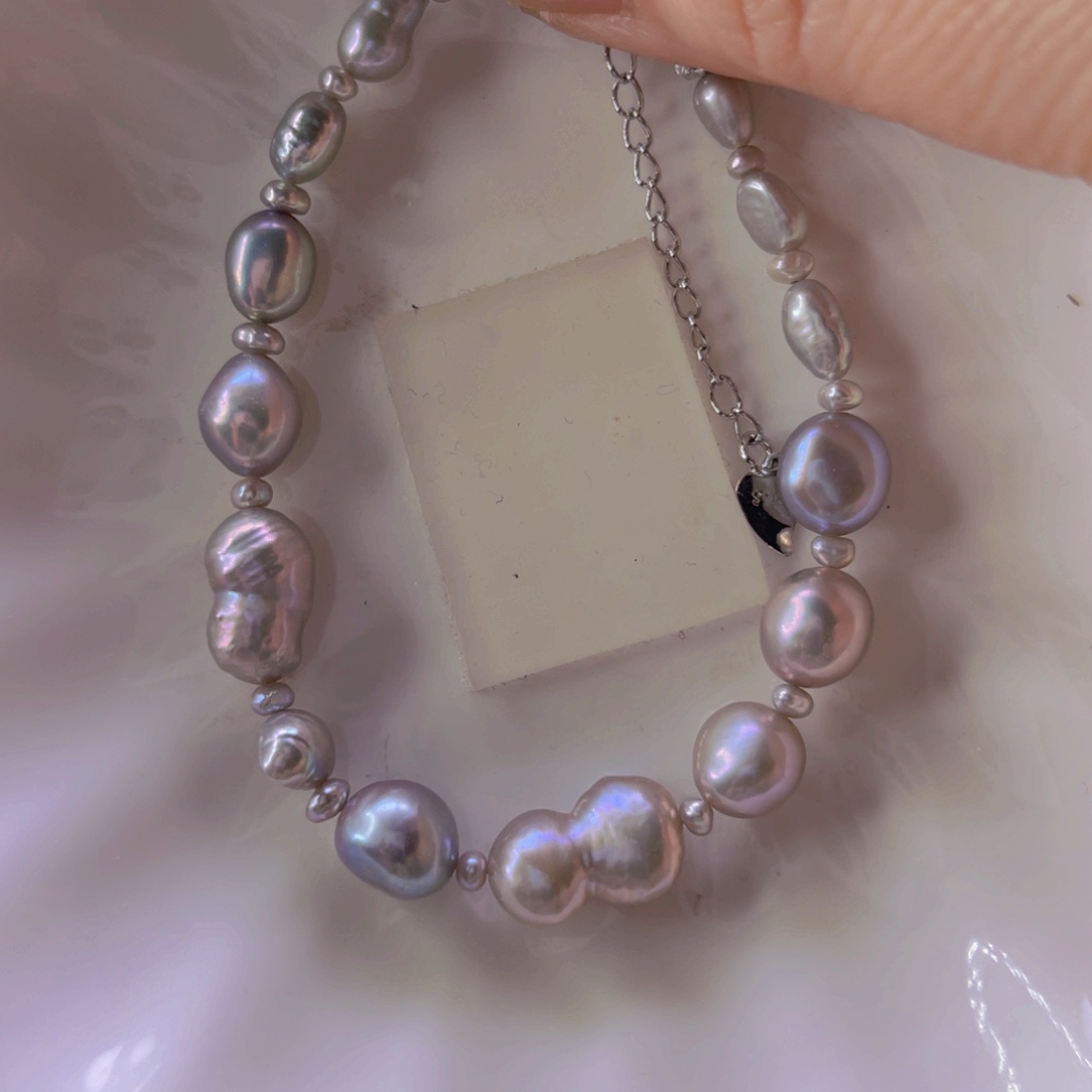 淡水珍珠手绳合金