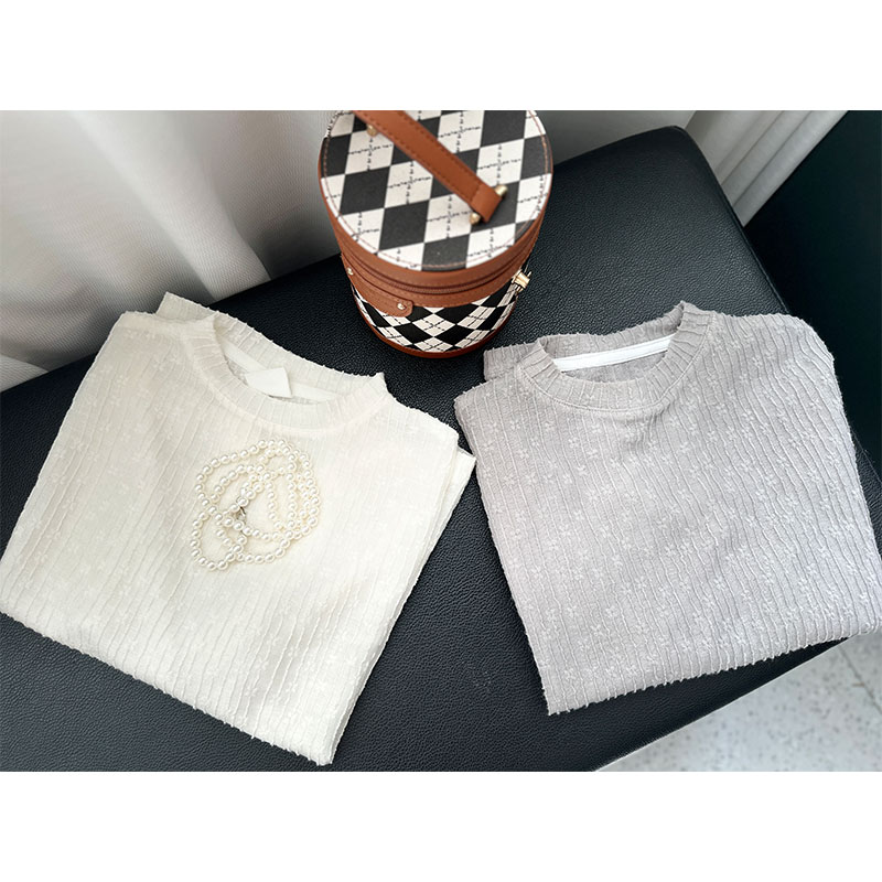 【语汐定制】2025夏季新款女童时尚针织衫双色可选25575