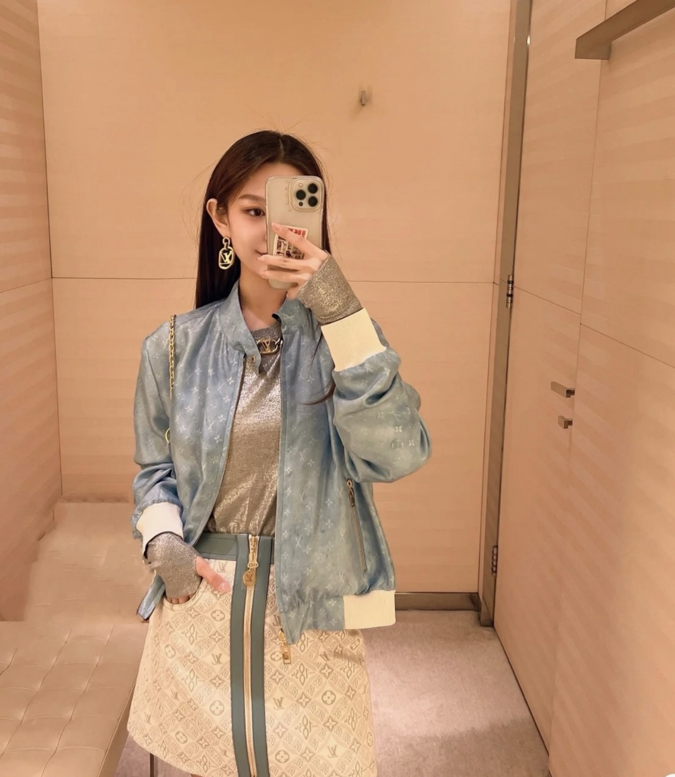 99新 LouisVuitton/路易威登 (zz1)满印老花外套 34码 fg202661