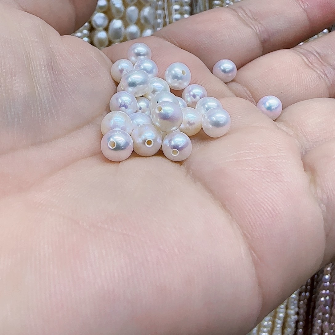 未镶嵌淡水珍珠6mm半孔