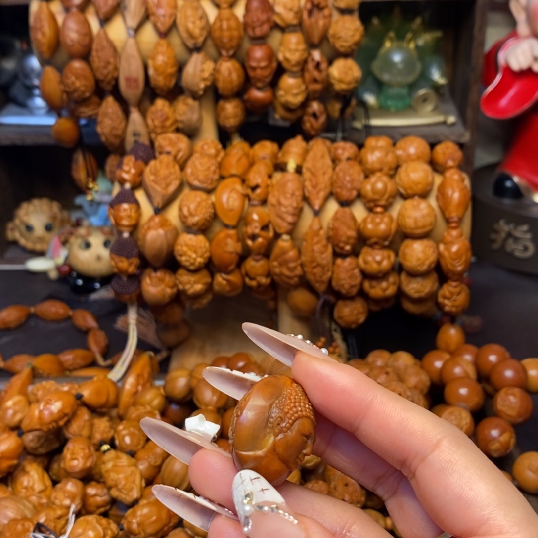 提***桃手串/手链橄榄核恭喜发财